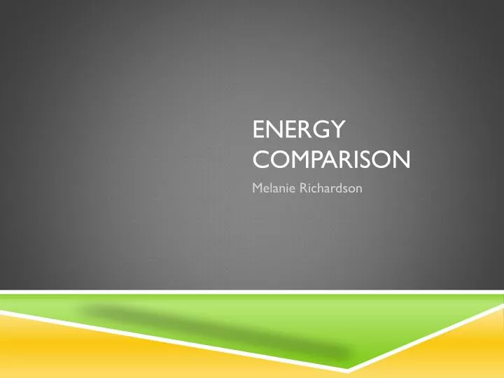 energy comparison