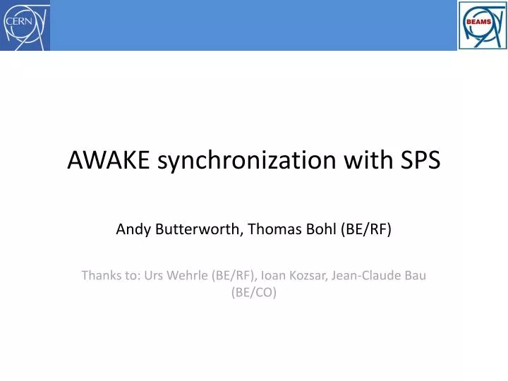awake synchronization with sps