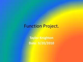 Function Project.