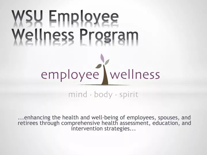 wsu employee wellness program