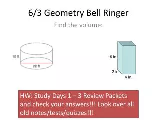 6/3 Geometry Bell Ringer