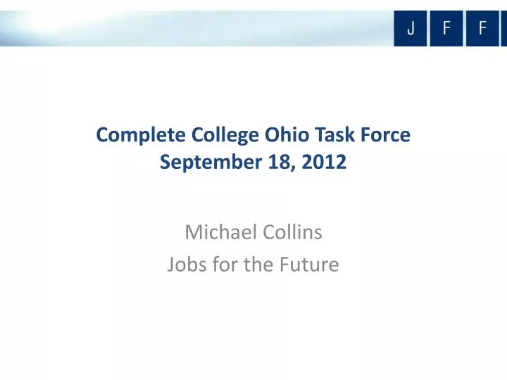 complete college ohio task force september 18 2012