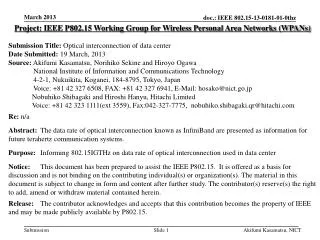 Project: IEEE P802.15 Working Group for Wireless Personal Area Networks (WPANs)