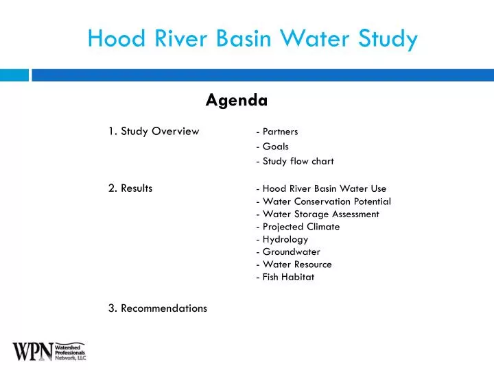 hood river basin water study