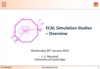 ECAL Simulation Studies – Overview