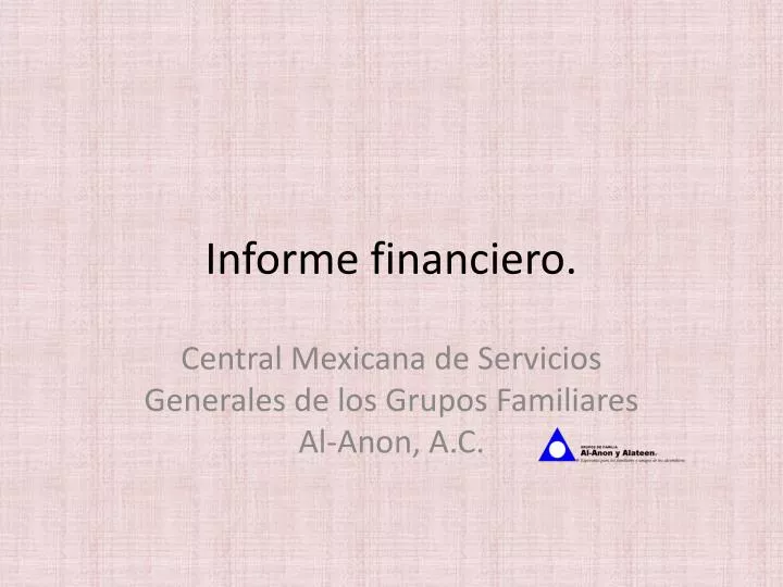 informe financiero