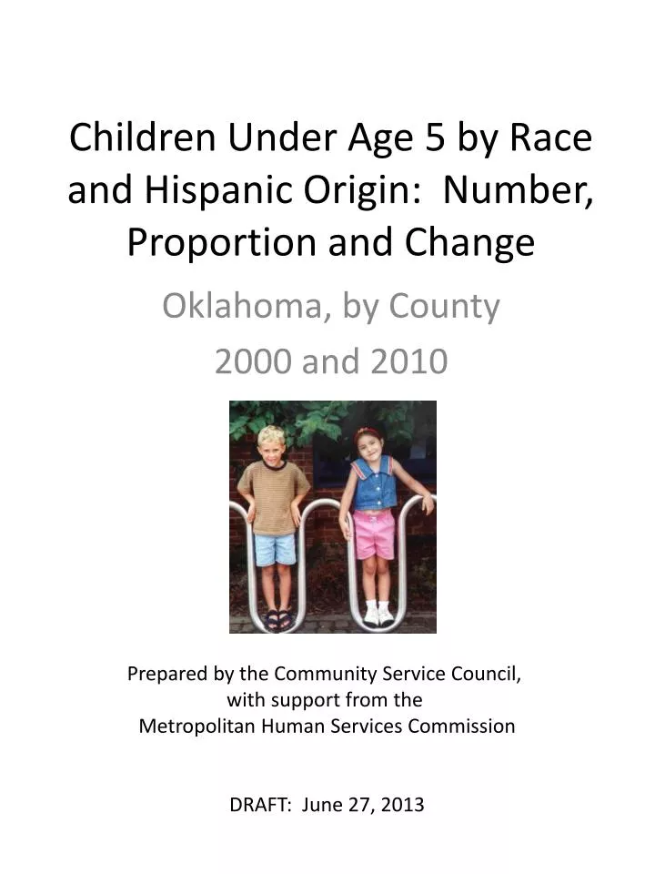 children under age 5 by race and hispanic origin number proportion and change