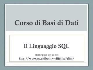 corso di basi di dati