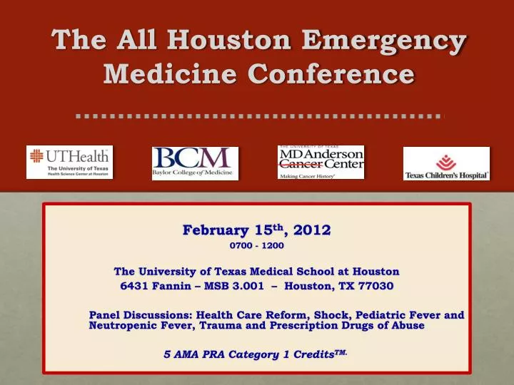 the all houston emergency medicine conference