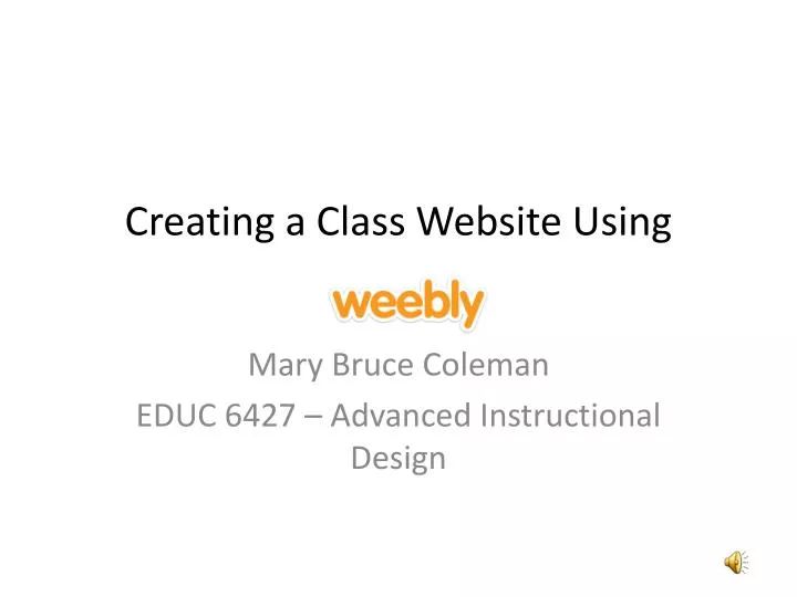 creating a class website using