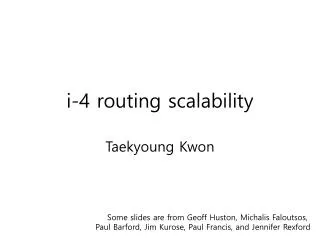 i-4 routing scalability