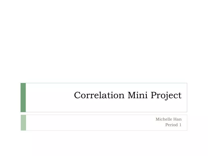 correlation mini project