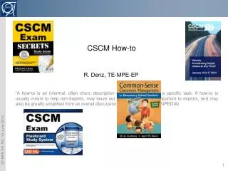 CSCM How-to