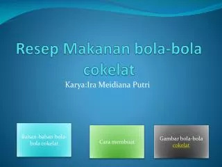 resep makanan bola bola cokelat