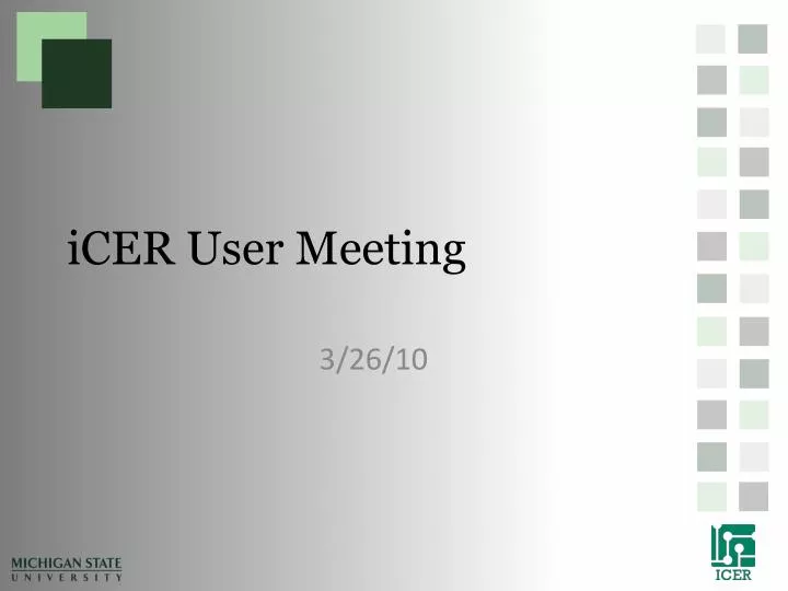 icer user m eeting