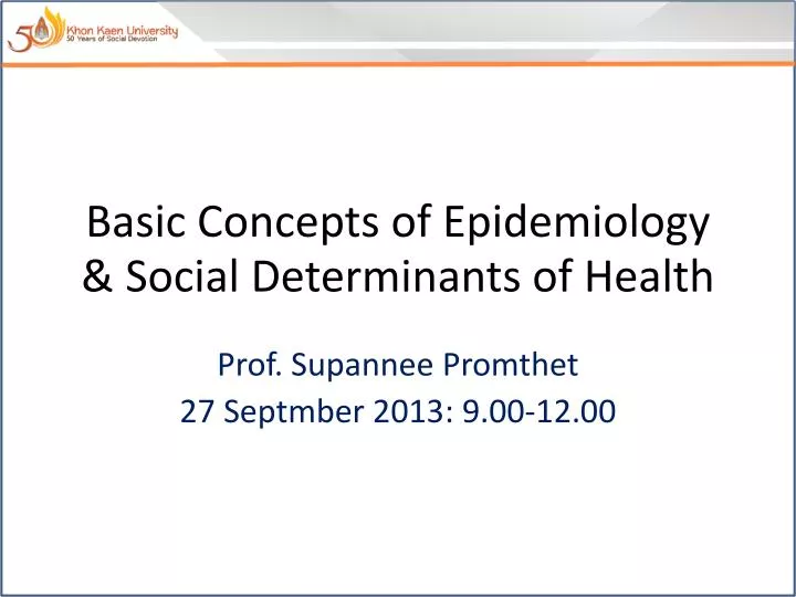 basic concepts of epidemiology social determinants of health