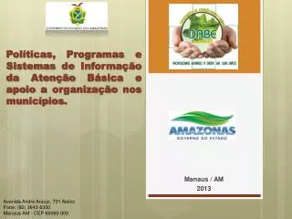 pol ticas programas e sistemas de informa o da aten o b sica e apoio a organiza o nos munic pios