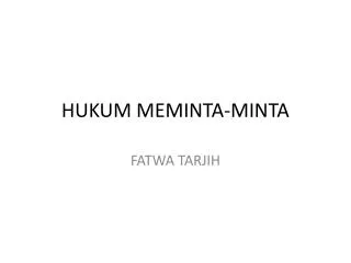 hukum meminta minta