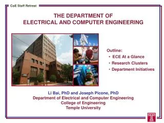 THE DEPARTMENT OF ELECTRICAL AND COMPUTER ENGINEERING