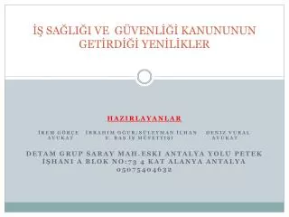 sa li i ve g venl kanununun get rd yen l kler