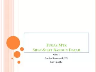 tugas mtk sifat sifat bangun datar