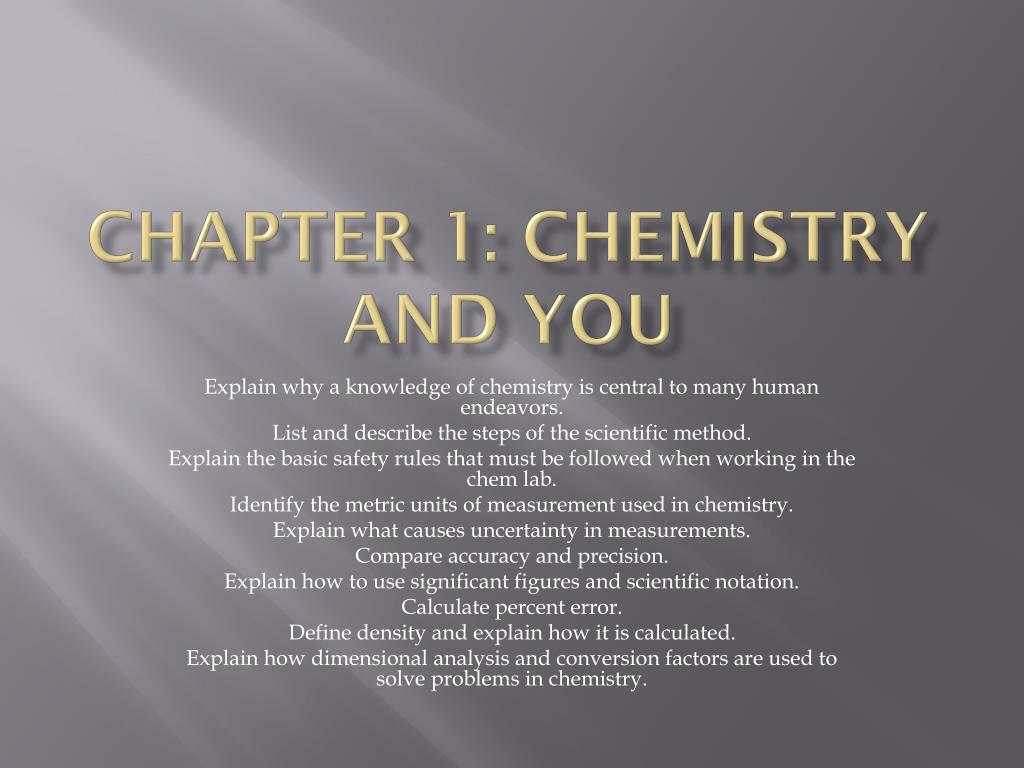 PPT - Chapter 1: Chemistry and You PowerPoint Presentation, free ...