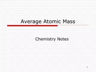 average atomic mass