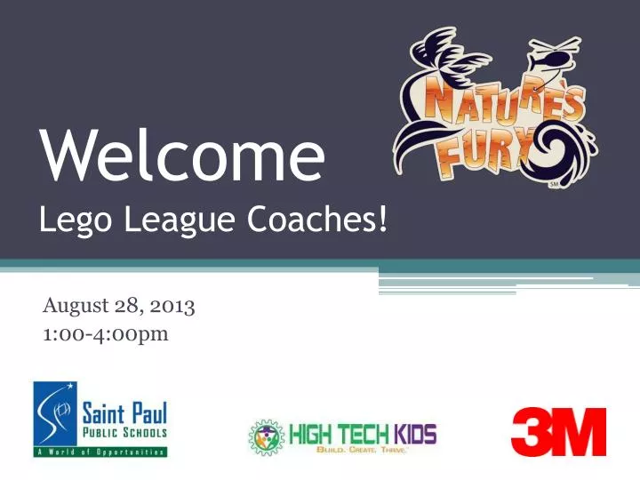 welcome lego league coaches