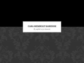 cara membuat karedok