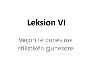 leksion vi