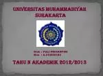UNIVERSITAS MUHAMMADIYAH SURAKARTA - slide 1