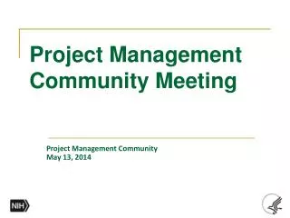 Project Management Community Meeting