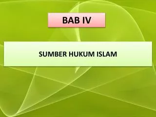 sumber hukum islam