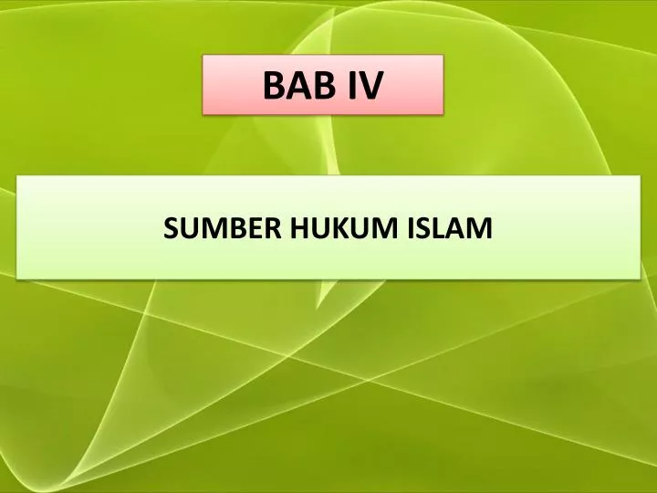 sumber hukum islam