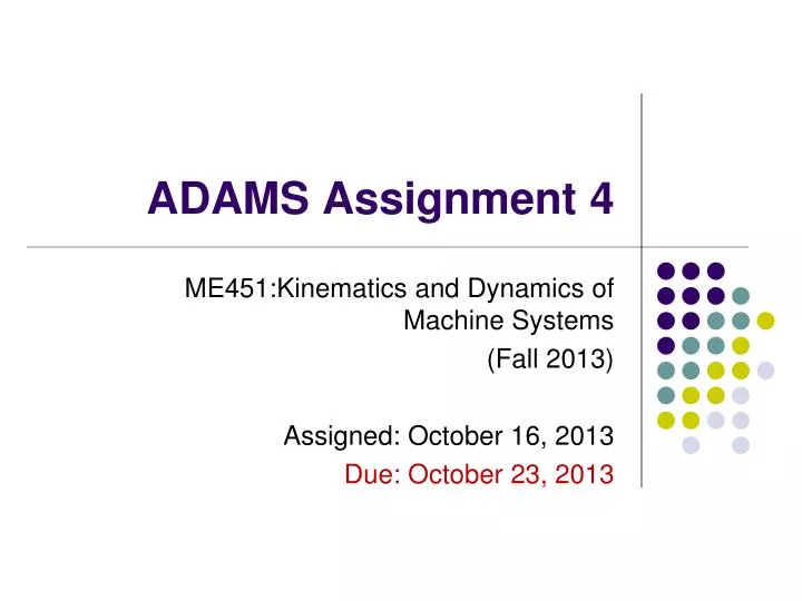 adams assignment 4