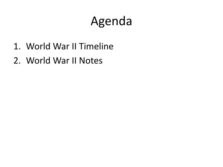 agenda