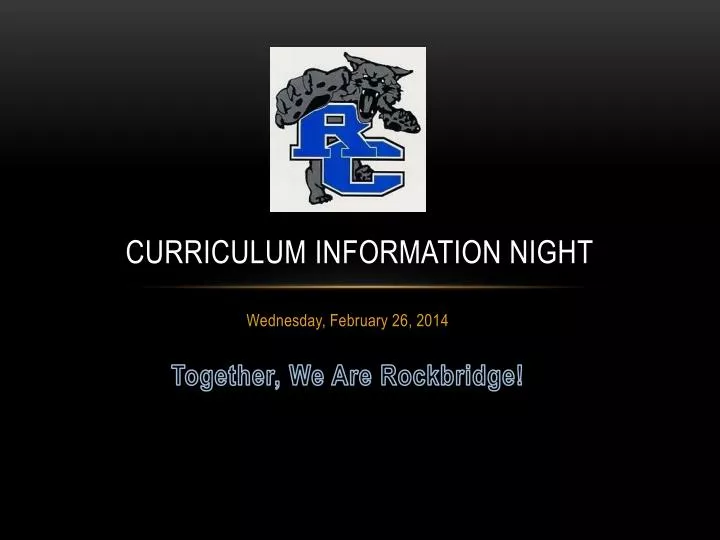 curriculum information night