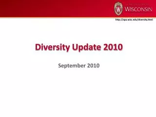 Diversity Update 2010 September 2010