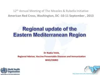 Regional update of the Eastern Mediterranean Region