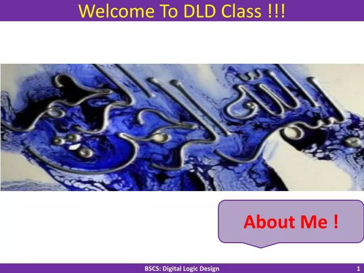 welcome to dld class