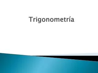 trigonometr a