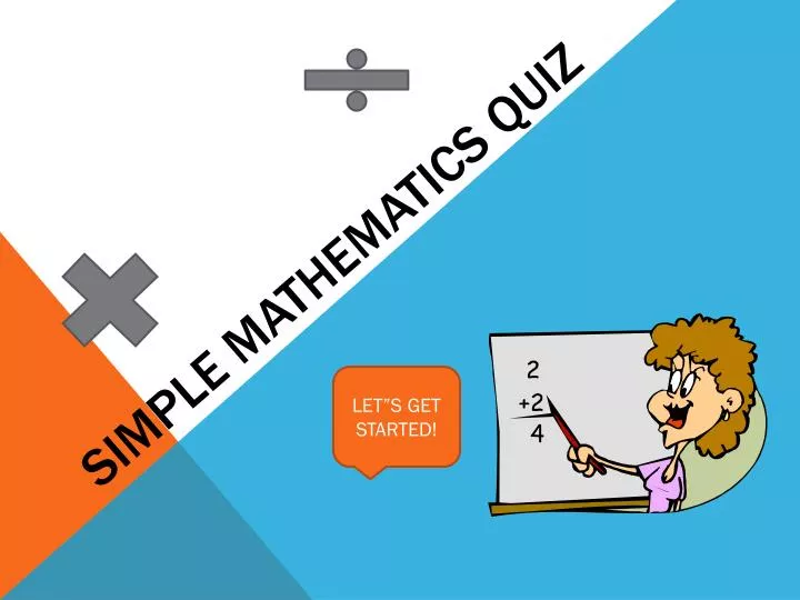 simple mathematics quiz