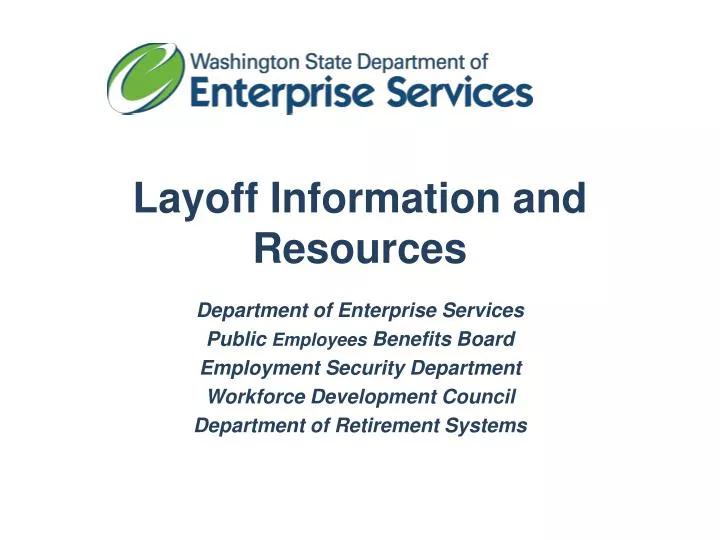 layoff information and resources