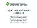 Layoff Information and Resources - slide 1
