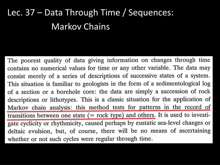 lec 37 data through time sequences markov chains