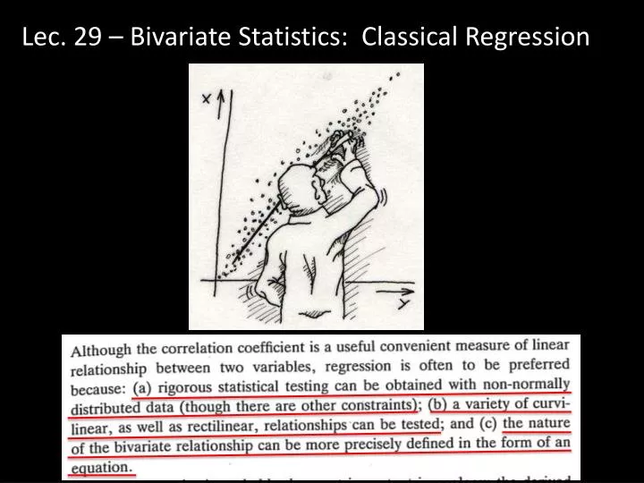 lec 29 bivariate statistics classical regression