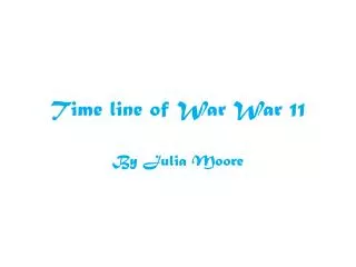 time line of war war 11