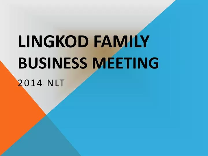 lingkod family business meeting