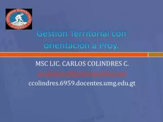 gesti n territorial con orientaci n a proy
