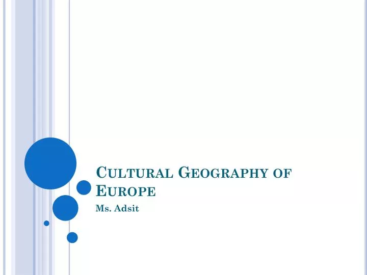 cultural geography of europe